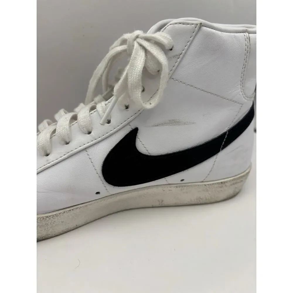 Nike Blazer Mid ‘77 Vintage White And Black Sneakers Men Size 8.5